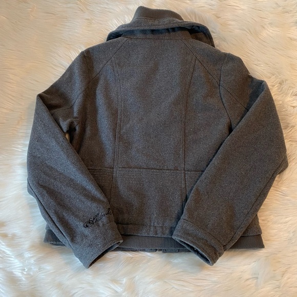 Academiks  Ladies Gray Peacoat Sz Large - Picture 8 of 8